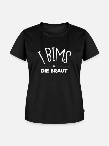 i bims die braut - Frauen Premium Bio T-Shirt - Schwarz