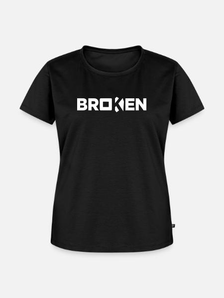 Broken - Frauen Premium Bio T-Shirt - Schwarz