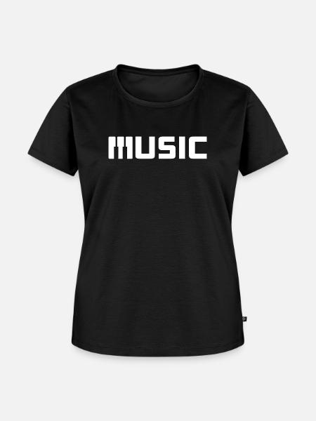Music - Frauen Premium Bio T-Shirt - Schwarz