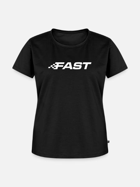 Fast - Frauen Premium Bio T-Shirt - Schwarz