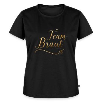Team Bride - JGA - Wedding - Gold Look - Women's Premium Organic T-shirt - black - Front - Selfina (174cm)