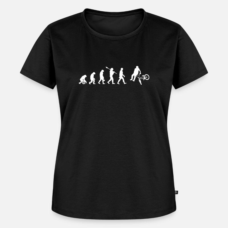 BMX Trick - Evolution of Man / Darwin - Women's Premium Organic T-shirt - black