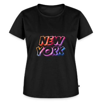 new york city - Frauen Premium Bio T-Shirt - Schwarz - Vorne - Selfina (174cm)
