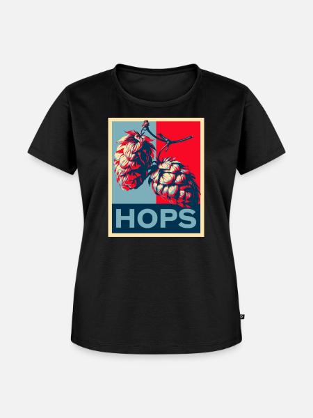 Hops - Frauen Premium Bio T-Shirt - Schwarz