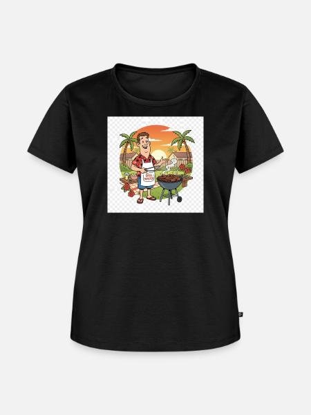 Grillmeister - Frauen Premium Bio T-Shirt - Schwarz