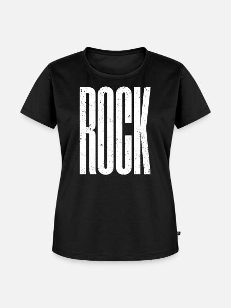 Rock Bold Distressed Typografie - Frauen Premium Bio T-Shirt - Schwarz