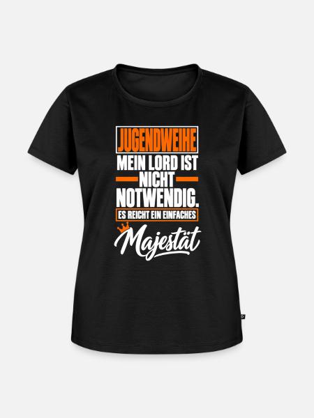 Jugendweihe Majestät mit Krone - Frauen Premium Bio T-Shirt - Schwarz