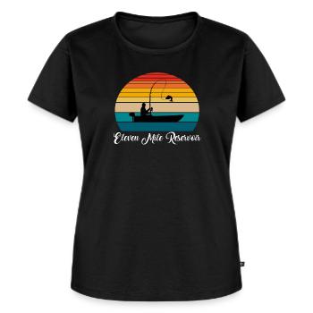 Eleven Mile Reservoir Fishing Spot - Women's Premium Organic T-shirt - black - Front - Selfina (174cm)
