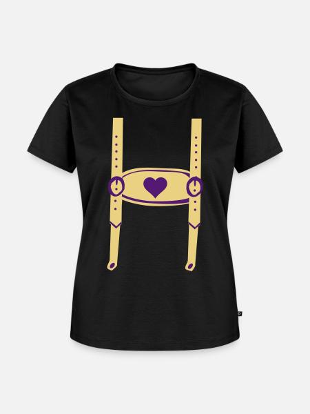 Lederhose - Frauen Premium Bio T-Shirt - Schwarz