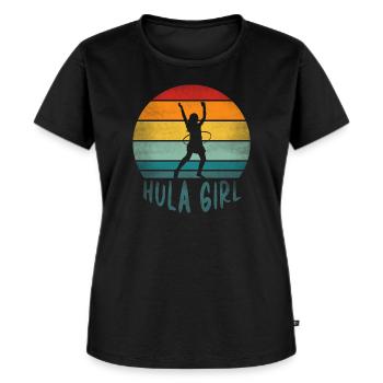 Hulahoop Hullern Hula Girl Hoola Hop Frauen - Frauen Premium Bio T-Shirt - Schwarz - Vorne - Selfina (174cm)