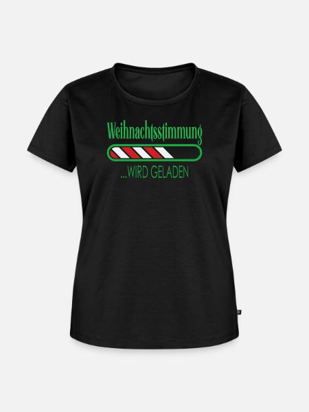 Weihnachtsstimmung wird geladen - Frauen Premium Bio T-Shirt - Schwarz