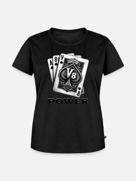 V8 - Frauen Premium Bio T-Shirt - Schwarz