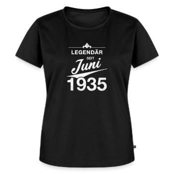 90th Birthday Legendary since June 1935 Volume 35 - Women's Premium Organic T-shirt - black - Front - Selfina (174cm)