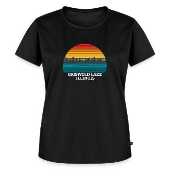 Griswold Lake Illinois - T-shirt Premium bio Femme - noir - Devant - Selfina (174cm)