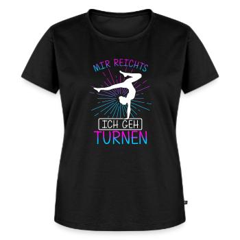 Mir Reichts Ich Geh Turnen Handstand Trainer Turn - Frauen Premium Bio T-Shirt - Schwarz - Vorne - Selfina (174cm)