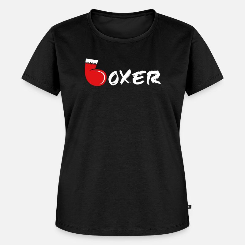 Boxer - Frauen Premium Bio T-Shirt - Schwarz