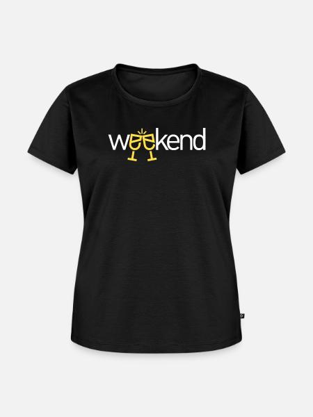 Weekend - endlich wochenende - Frauen Premium Bio T-Shirt - Schwarz