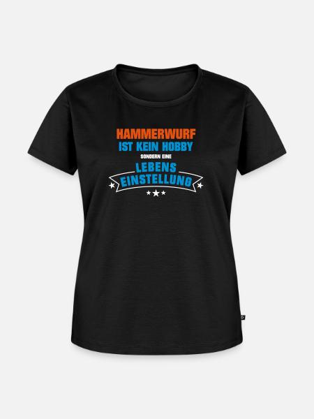 Hammerwurf Sportart - Frauen Premium Bio T-Shirt - Schwarz