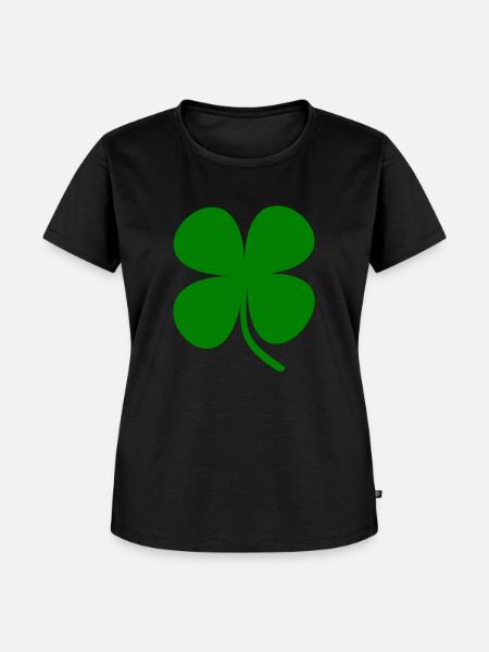 Kleeblatt - Frauen Premium Bio T-Shirt - Schwarz
