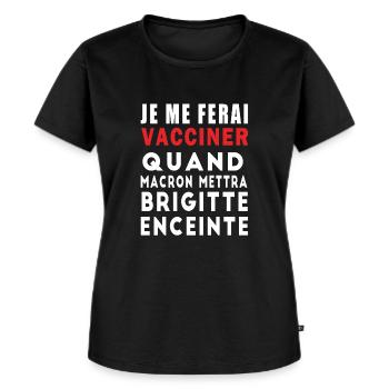 drole Citation amusante homme france - T-shirt Premium bio Femme - noir - Devant - Selfina (174cm)