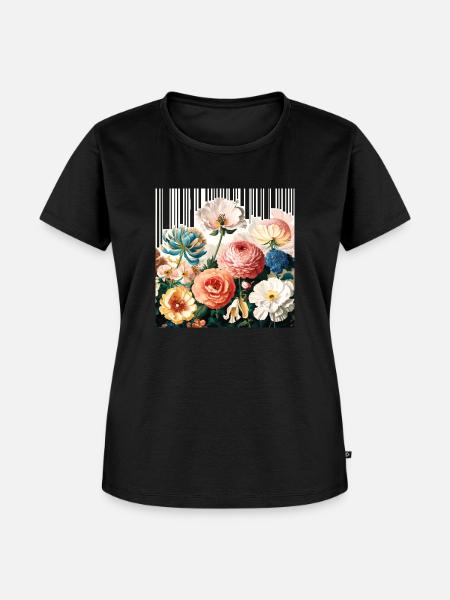 Botanical Illustration - Frauen Premium Bio T-Shirt - Schwarz