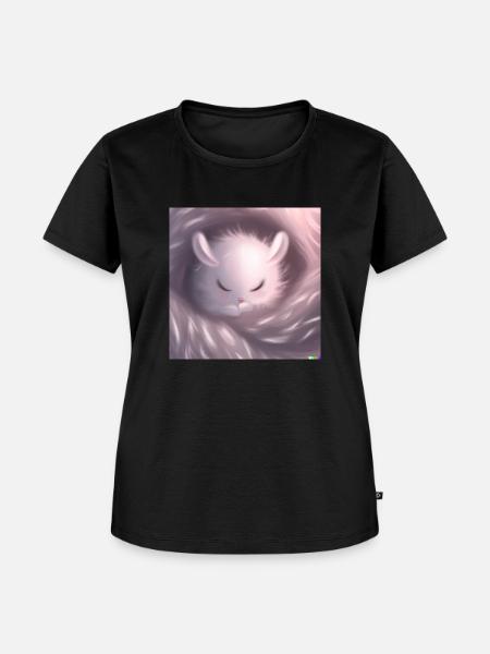 Fluffiges Tierchen - Frauen Premium Bio T-Shirt - Schwarz