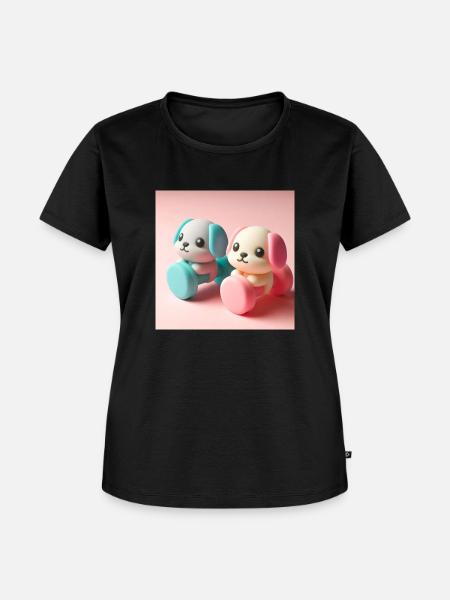 Süße Welpen - Frauen Premium Bio T-Shirt - Schwarz