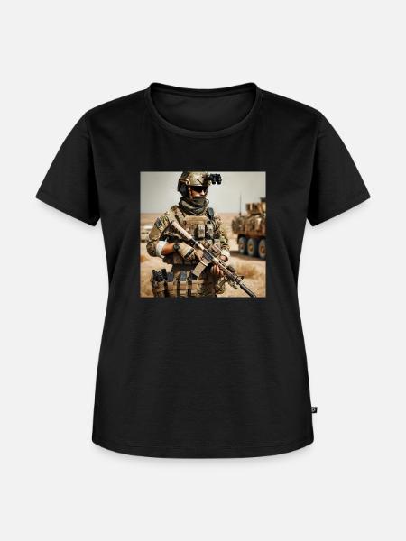Soldat - Frauen Premium Bio T-Shirt - Schwarz