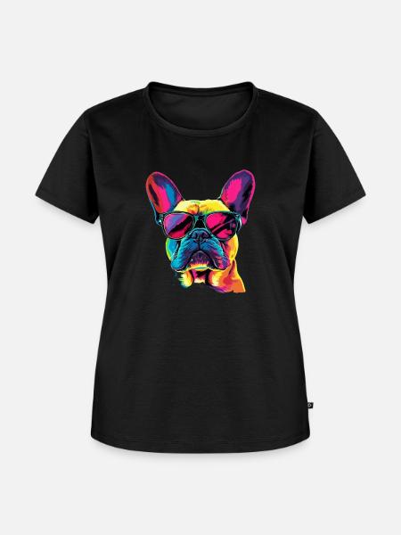 French Bulldog - Frauen Premium Bio T-Shirt - Schwarz
