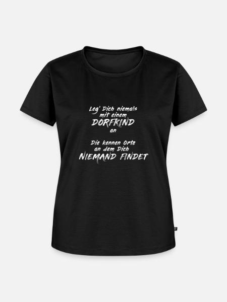Dorfkind - Frauen Premium Bio T-Shirt - Schwarz