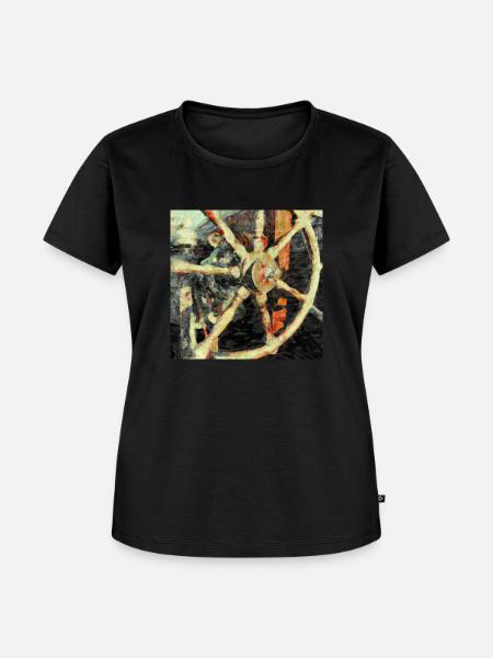 Steuerrad - Frauen Premium Bio T-Shirt - Schwarz