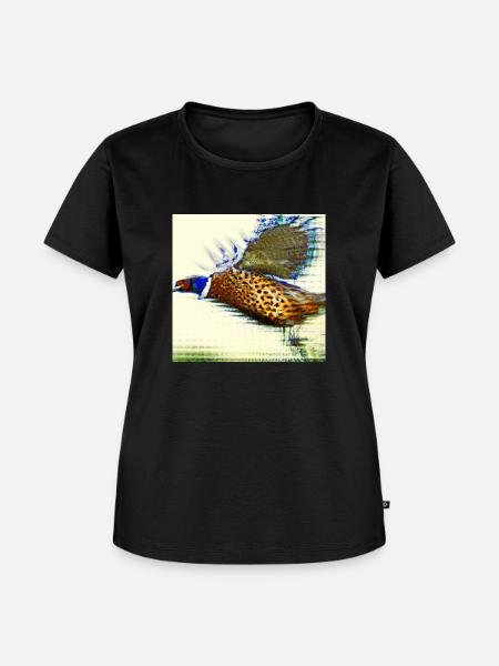Fliegender Fasan - Frauen Premium Bio T-Shirt - Schwarz