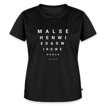 63. Geburtstag 63 Jahre Geschenk Sehtest - Frauen Premium Bio T-Shirt - Schwarz - Vorne - Selfina (174cm)