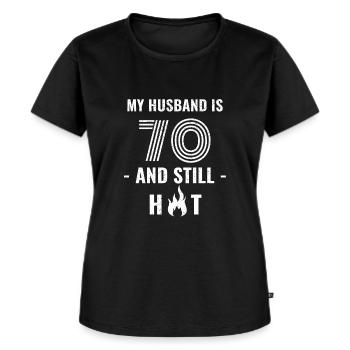 70 Jahre Geburtstag Ehemann - Frauen Premium Bio T-Shirt - Schwarz - Vorne - Selfina (174cm)