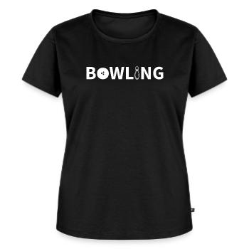 Bowling - Frauen Premium Bio T-Shirt - Schwarz - Vorne - Selfina (174cm)