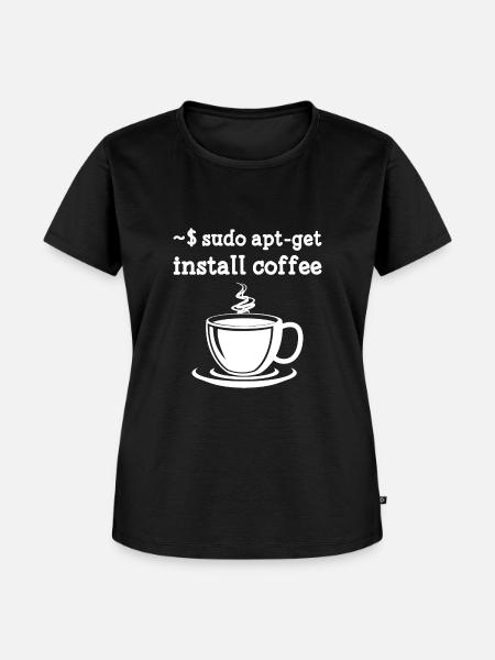Sudo Apt-Get Install Coffee Linux - Frauen Premium Bio T-Shirt - Schwarz