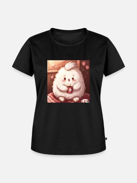 Fluffiges Tierchen - Frauen Premium Bio T-Shirt - Schwarz