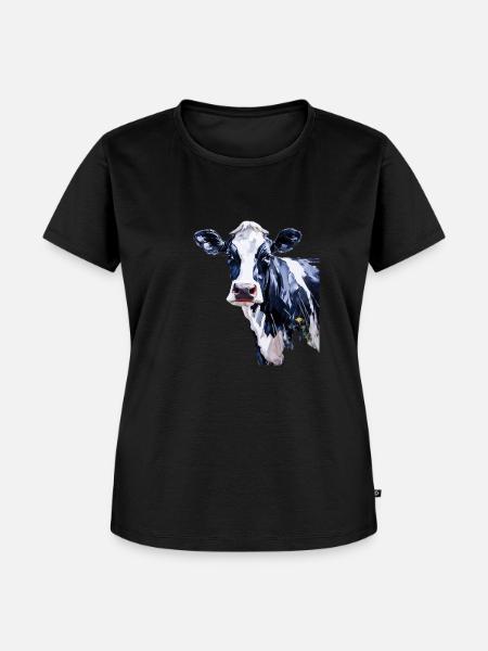 Holsteinkuh - Frauen Premium Bio T-Shirt - Schwarz