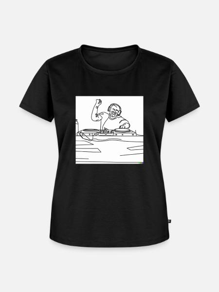 DJ on Air - Frauen Premium Bio T-Shirt - Schwarz