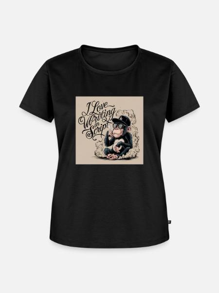 Chimpanse - Frauen Premium Bio T-Shirt - Schwarz