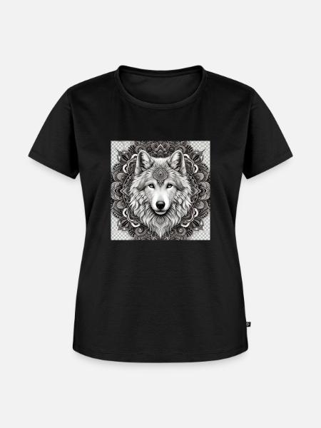 Grau wolf - Frauen Premium Bio T-Shirt - Schwarz