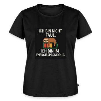 Lazy Sloth - Women's Premium Organic T-shirt - black - Front - Selfina (174cm)