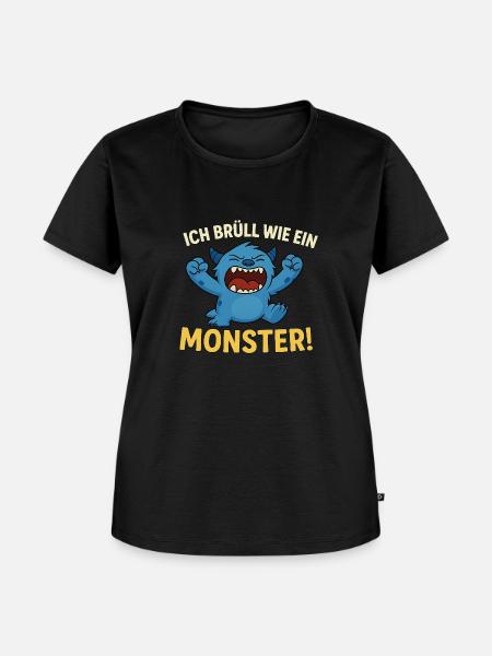 Bruellender Monsterwahnsinn - Frauen Premium Bio T-Shirt - Schwarz