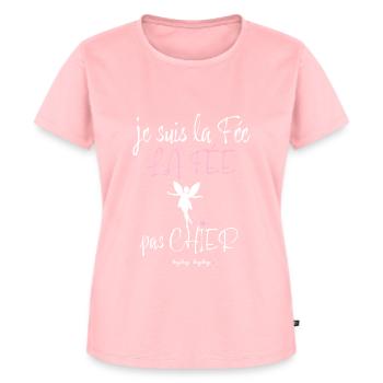 La Fee Pas Chier C'est Ma Copine Chiante Et Cool - T-shirt Premium bio Femme - rose - Devant - AI Model Female 172 dark (172cm)