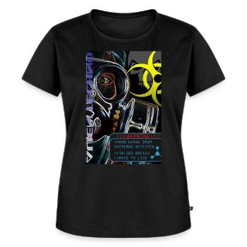 Mørk Techno | Alien Techno 303 Rave at leve - Premium økologisk T-shirt til kvinder - sort - Foran - Selfina (174cm)