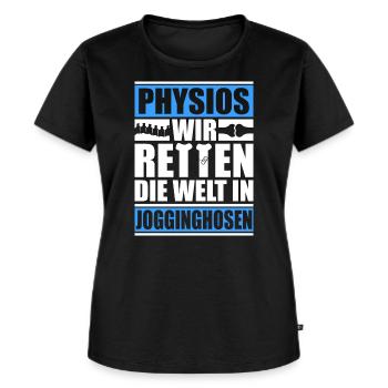Physiotherapeut Physio Therapie - Frauen Premium Bio T-Shirt - Schwarz - Vorne - Selfina (174cm)