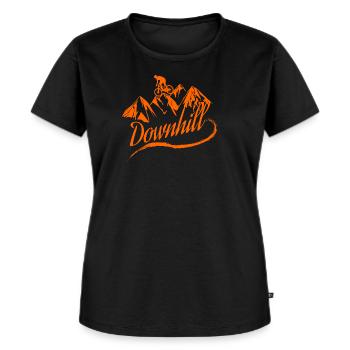 Downhill - Women's Premium Organic T-shirt - black - Front - Selfina (174cm)