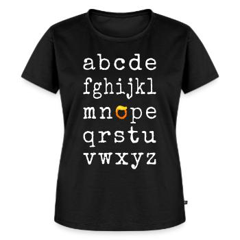 Anti--Alphabet - Nope V - Frauen Premium Bio T-Shirt - Schwarz - Vorne - Selfina (174cm)