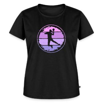 Handballspielerin Handballerin Kinder Handball - Frauen Premium Bio T-Shirt - Schwarz - Vorne - Selfina (174cm)