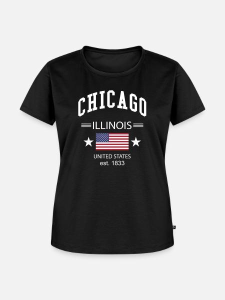 Chicago - Frauen Premium Bio T-Shirt - Schwarz
